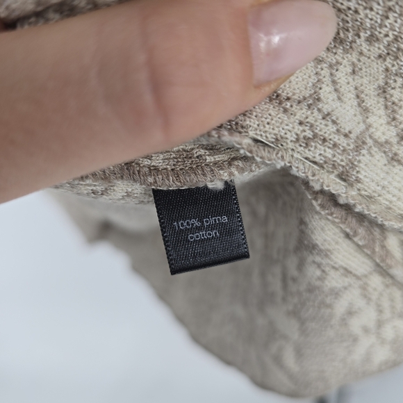 Peruvian connection beige grey vintage design pima cotton skirt Medium - Picture 4 of 5